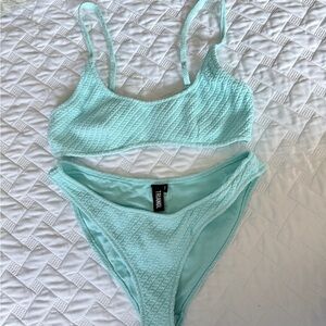 triangl swimwear Aqua sky Textured Bikini Set